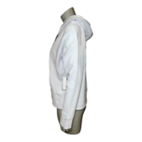 DKNY Sport White Pigment Dyed Two Tone Logo Distressed Hoodie Womens XS NWT - Picture 4 of 9